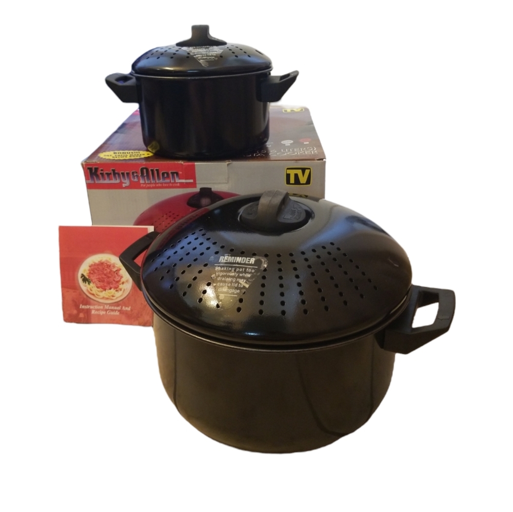 KIRBY & ALLEN 6 Qt. Pasta Maker + Bonus 2 Qt. Pasta Maker Black